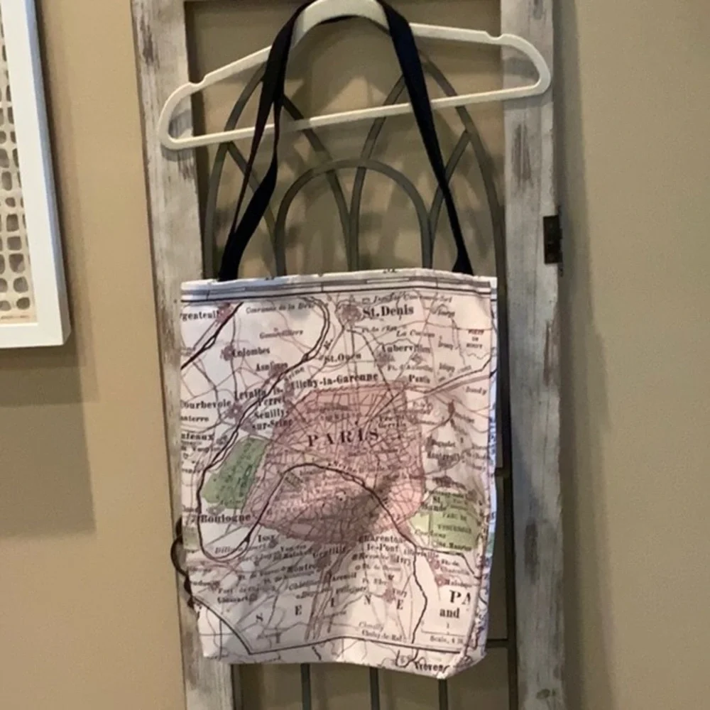 Paris Map Tote Bag - Picture 2 of 4